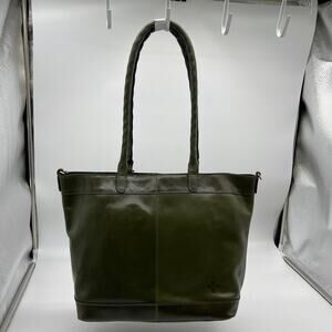 Patricia Nash Convertible Leather Mallory Tote Soft Olive